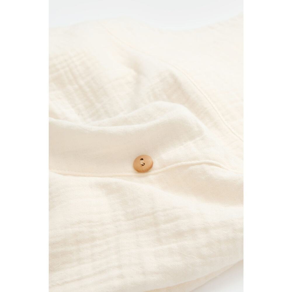 Organic Cotton Baby Overalls White 9-12M GOTS Certified Romper - Picture 7 of 8